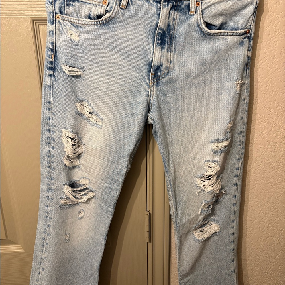 Zara Light Blue Distressed Jeans “The Truth Slim”